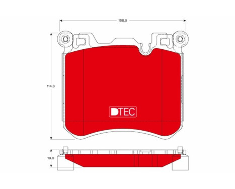 Brake Pad Set, disc brake DTEC COTEC GDB1826DTE TRW