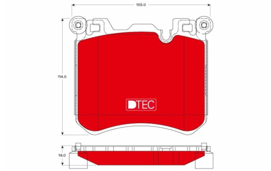 Brake Pad Set, disc brake DTEC COTEC GDB1826DTE TRW