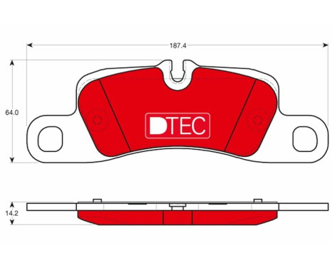 Brake Pad Set, disc brake DTEC COTEC GDB1839DTE TRW