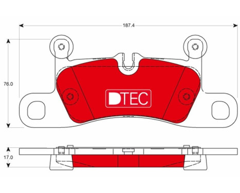 Brake Pad Set, disc brake DTEC COTEC GDB1875DTE TRW