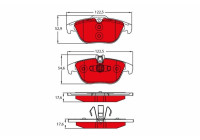 Brake Pad Set, disc brake DTEC COTEC GDB2051DTE TRW