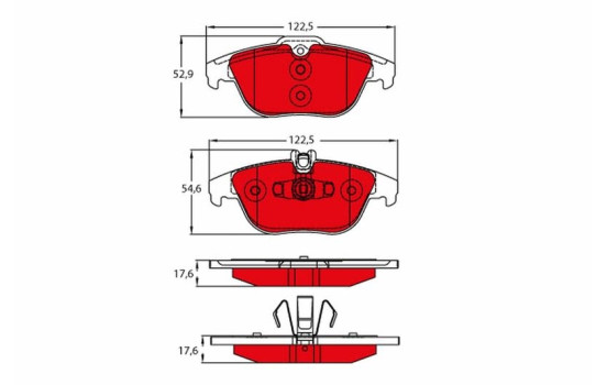Brake Pad Set, disc brake DTEC COTEC GDB2051DTE TRW