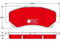 Brake Pad Set, disc brake DTEC COTEC GDB3467DTE TRW