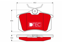 Brake Pad Set, disc brake DTEC COTEC GDB823DTE TRW