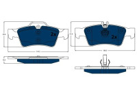 Brake Pad Set, disc brake ELECTRIC BLUE GDB1546BTE TRW