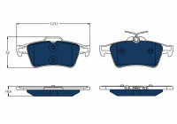 Brake Pad Set, disc brake ELECTRIC BLUE GDB1621BTE TRW