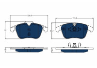 Brake Pad Set, disc brake ELECTRIC BLUE GDB1683BTE TRW