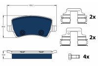 Brake Pad Set, disc brake ELECTRIC BLUE GDB1685BTE TRW