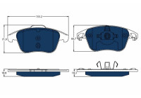 Brake Pad Set, disc brake ELECTRIC BLUE GDB1691BTE TRW