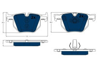 Brake Pad Set, disc brake ELECTRIC BLUE GDB1730BTE TRW