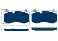 Brake Pad Set, disc brake ELECTRIC BLUE GDB1733BTE TRW