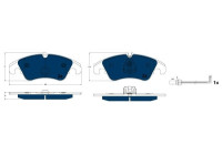Brake Pad Set, disc brake ELECTRIC BLUE GDB1768BTE TRW