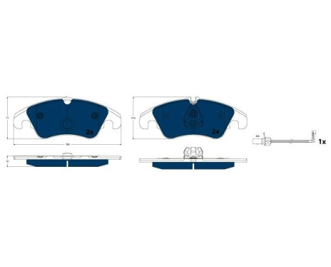 Brake Pad Set, disc brake ELECTRIC BLUE GDB1768BTE TRW