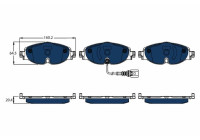 Brake Pad Set, disc brake ELECTRIC BLUE GDB1956BTE TRW