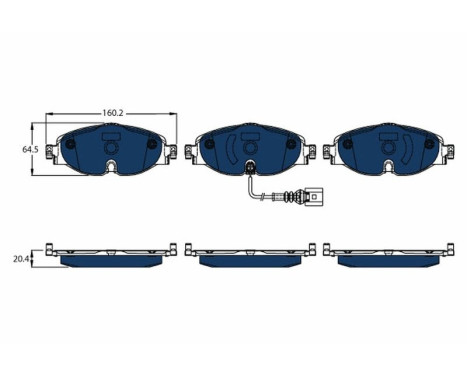 Brake Pad Set, disc brake ELECTRIC BLUE GDB1956BTE TRW