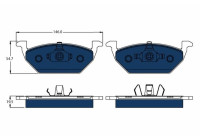 Brake Pad Set, disc brake ELECTRIC BLUE GDB1984BTE TRW