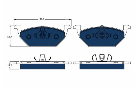 Brake Pad Set, disc brake ELECTRIC BLUE GDB1984BTE TRW