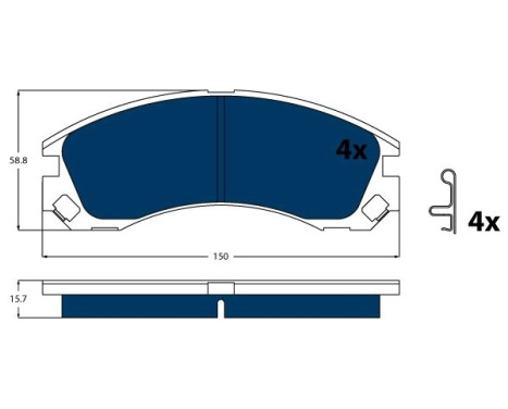 Brake Pad Set, disc brake ELECTRIC BLUE GDB3200BTE TRW, Image 2