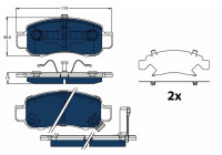 Brake Pad Set, disc brake ELECTRIC BLUE GDB3376BTE TRW