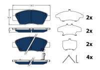 Brake Pad Set, disc brake ELECTRIC BLUE GDB3493BTE TRW