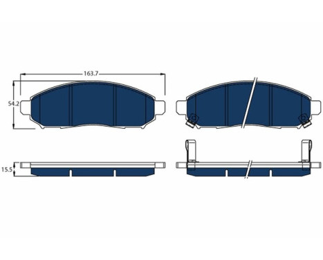 Brake Pad Set, disc brake ELECTRIC BLUE GDB3520BTE TRW