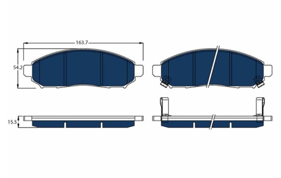 Brake Pad Set, disc brake ELECTRIC BLUE GDB3520BTE TRW
