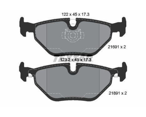 Brake Pad Set, disc brake epad 2169181 Textar, Image 2