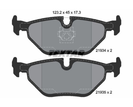 Brake Pad Set, disc brake epad 2193481 Textar