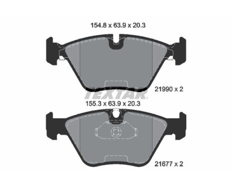 Brake Pad Set, disc brake epad 2199081 Textar