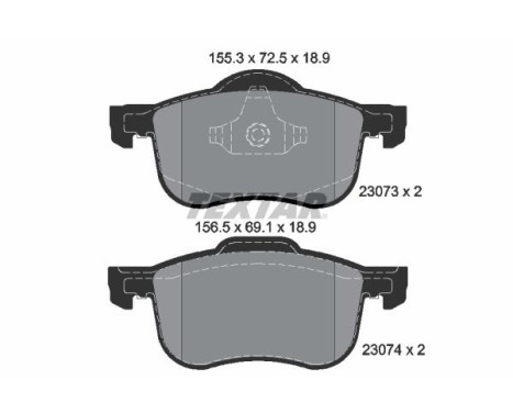 Brake Pad Set, disc brake epad 2307381 Textar