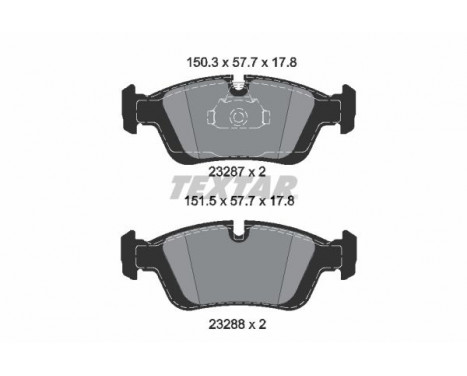 Brake Pad Set, disc brake epad 2328781 Textar