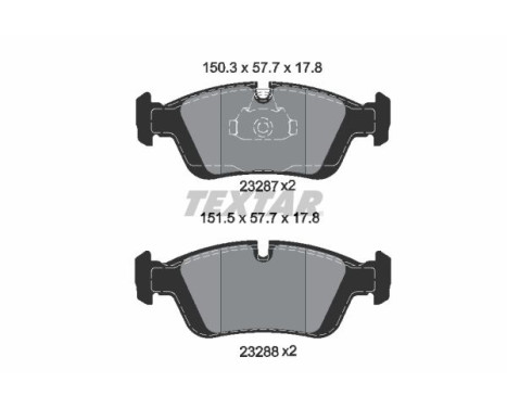 Brake Pad Set, disc brake epad 2328781 Textar, Image 2