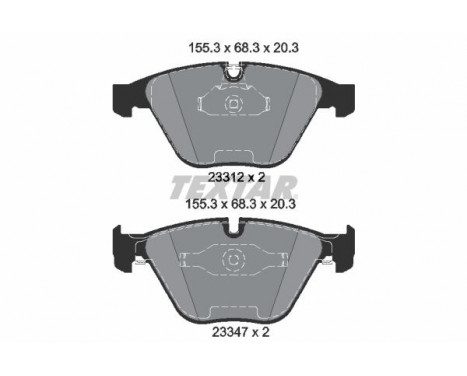 Brake Pad Set, disc brake epad 2331281 Textar