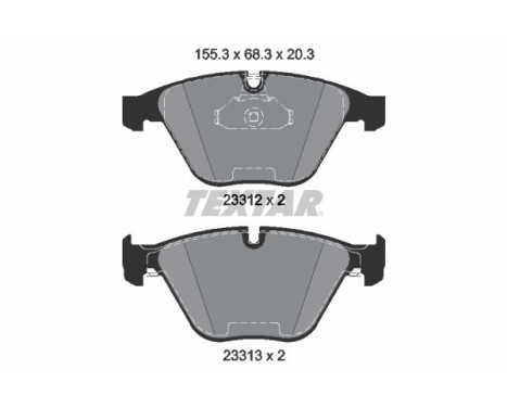 Brake Pad Set, disc brake epad 2331282 Textar