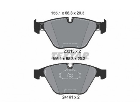 Brake Pad Set, disc brake epad 2331382 Textar