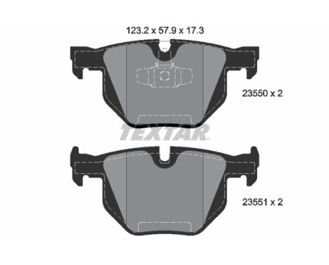 Brake Pad Set, disc brake epad 2355081 Textar