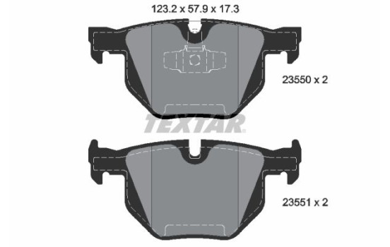 Brake Pad Set, disc brake epad 2355081 Textar
