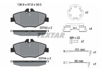 Brake Pad Set, disc brake epad 2374381 Textar