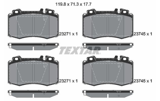 Brake Pad Set, disc brake epad 2374581 Textar