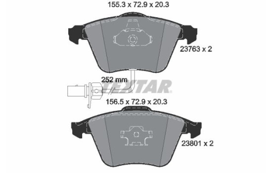 Brake Pad Set, disc brake epad 2376381 Textar