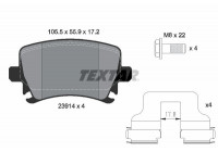 Brake Pad Set, disc brake epad 2391481 Textar