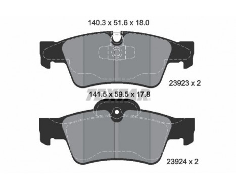 Brake Pad Set, disc brake epad 2392381 Textar