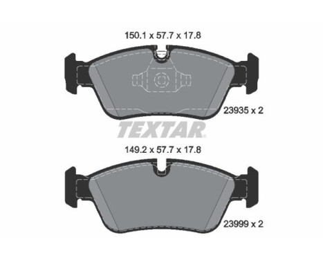 Brake Pad Set, disc brake epad 2393581 Textar