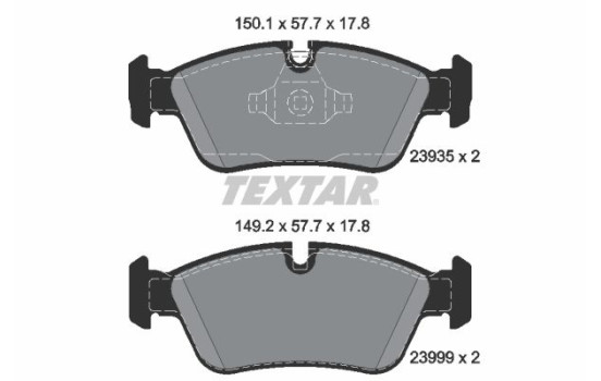 Brake Pad Set, disc brake epad 2393581 Textar