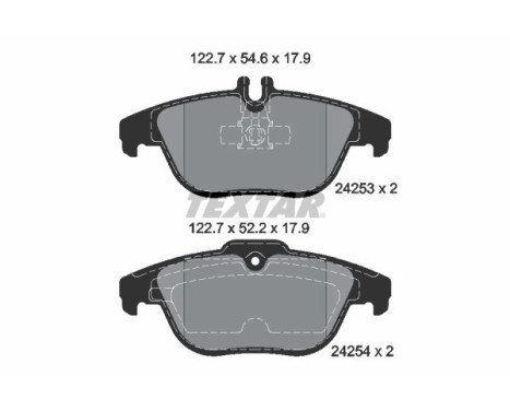 Brake Pad Set, disc brake epad 2425381 Textar