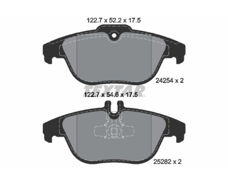 Brake Pad Set, disc brake epad 2425481 Textar