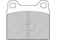 Brake pad set, disc brake FCP105R Ferodo Racing