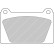 Brake pad set, disc brake FCP840R Ferodo Racing