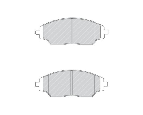 Brake pad set, disc brake FDB4496 Ferodo