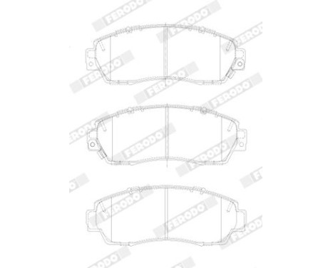 Brake pad set, disc brake FDB4620 Ferodo